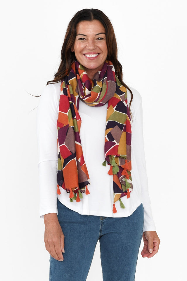 Lilla Multi Mosaic Scarf image 1