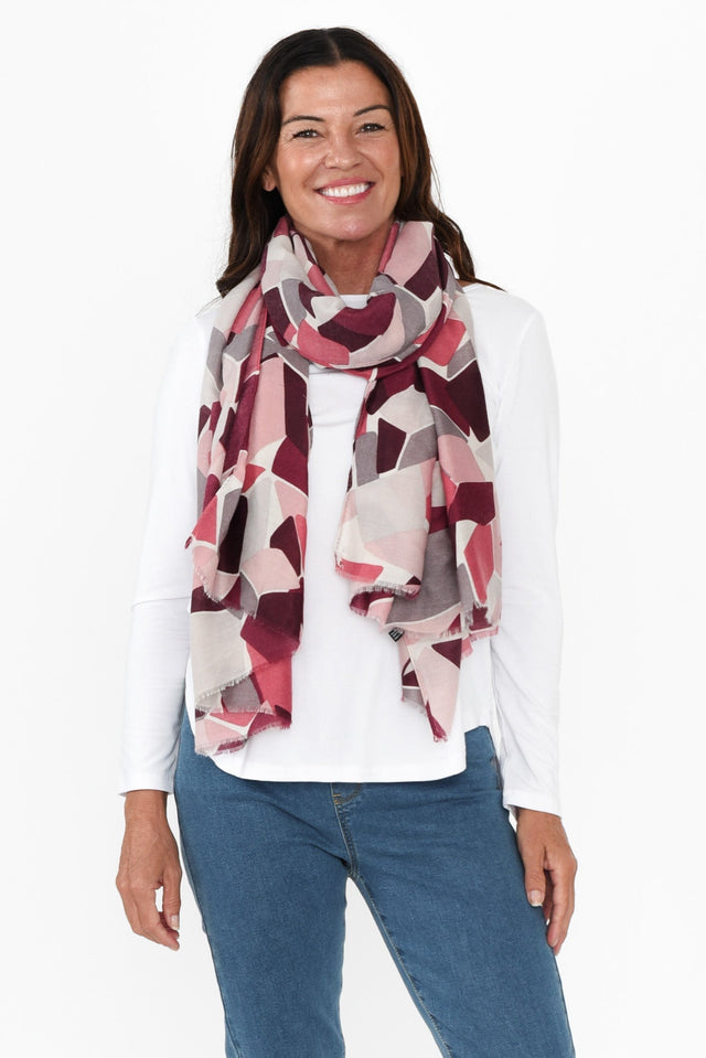 Lilla Pink Mosaic Scarf