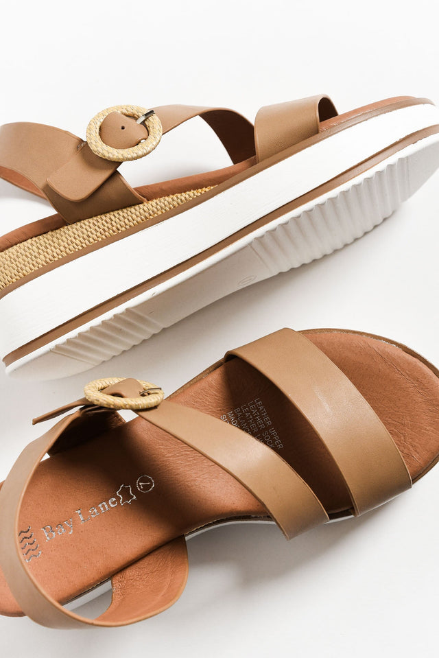 Lilly Taupe Leather Platform Sandal image 2