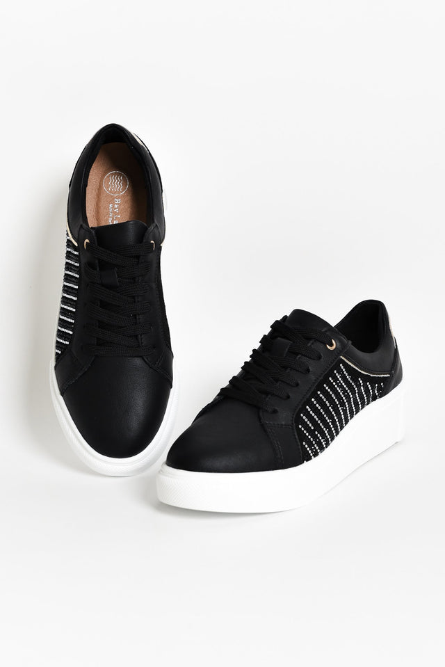 Limo Black Stripe Leather Sneaker image 1