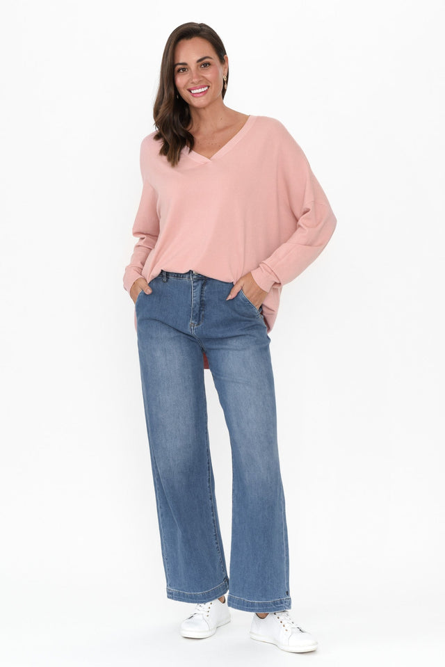 Linney Blush Wool Blend Sweater