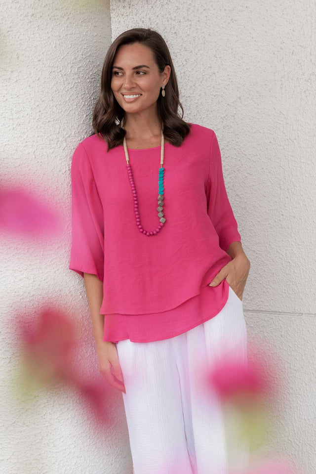 Liora Fuchsia Layered Top image 1