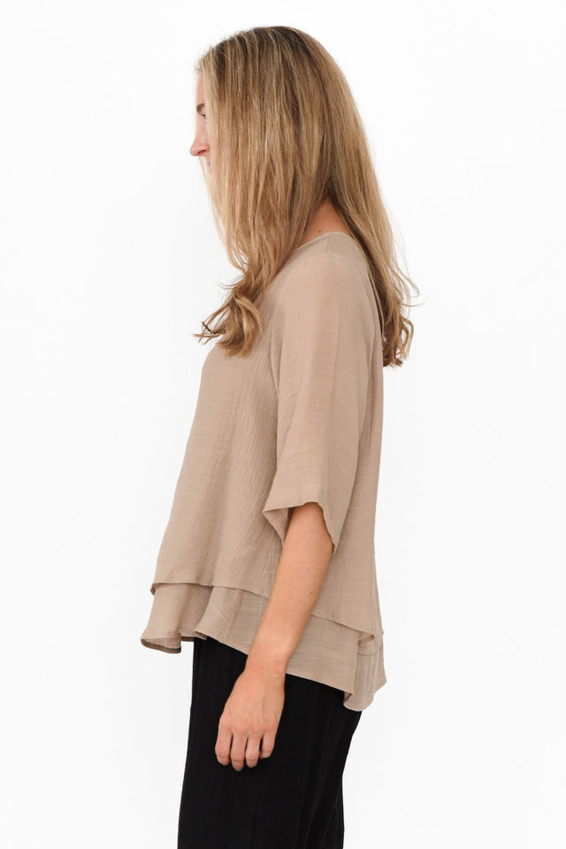 Liora Beige Layered Top image 4