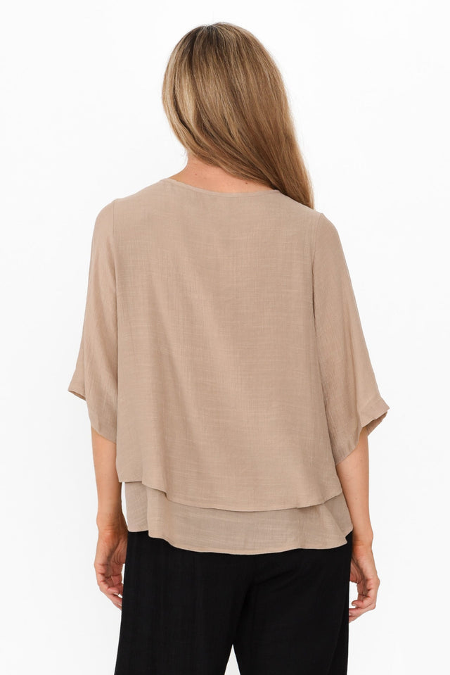 Liora Beige Layered Top image 5