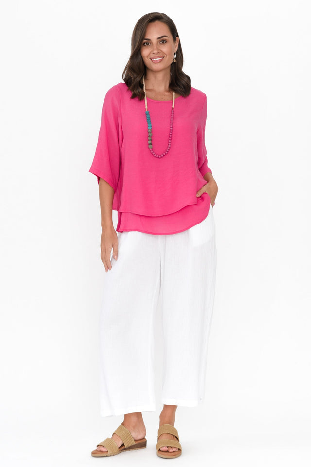 Liora Fuchsia Layered Top