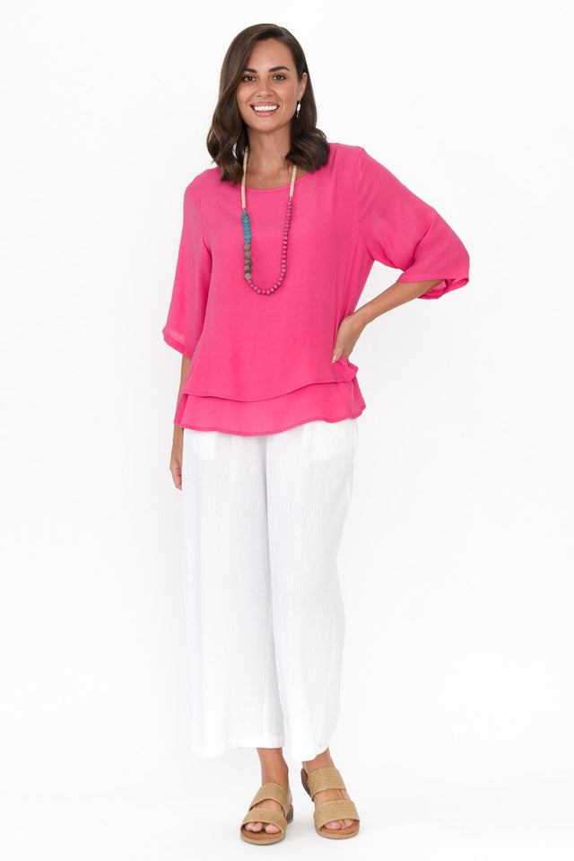 Liora Fuchsia Layered Top image 7