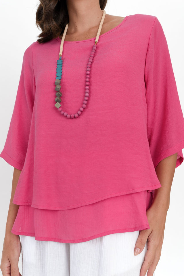 Liora Fuchsia Layered Top image 6