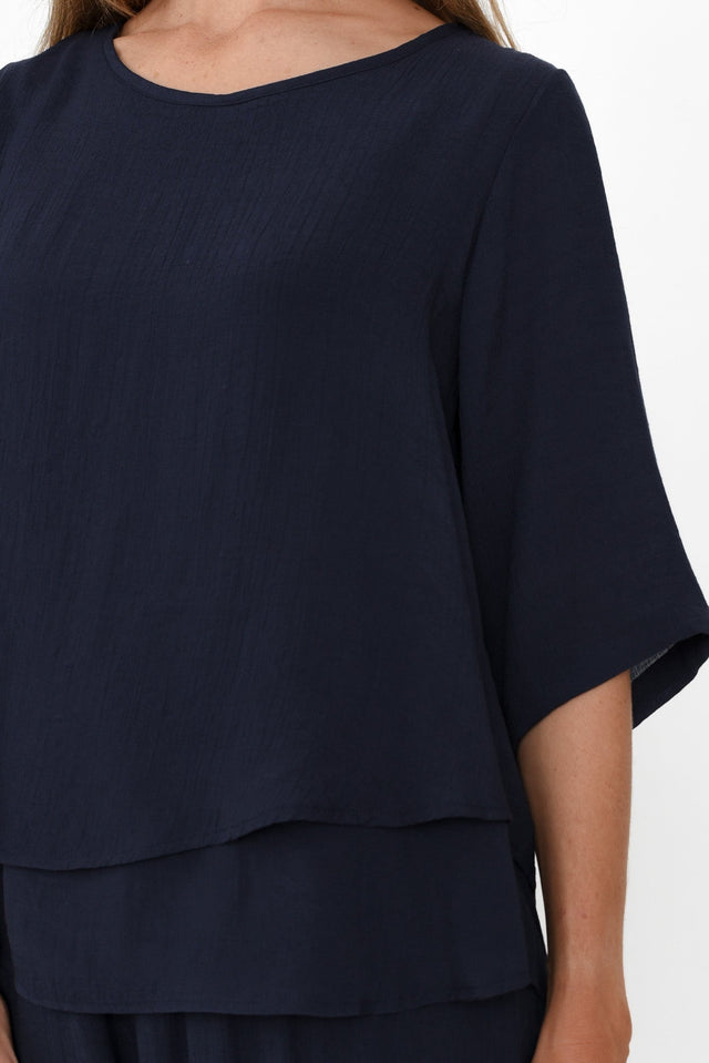 Liora Navy Layered Top image 6