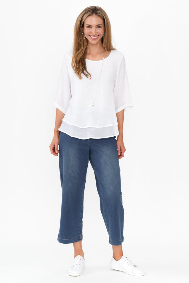 Liora White Layered Top