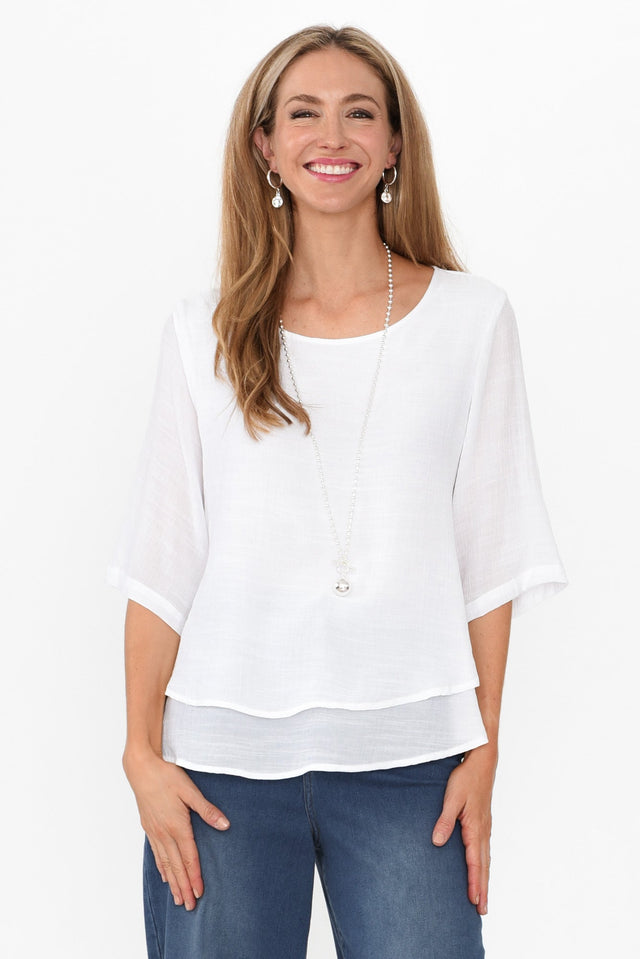 Liora White Layered Top