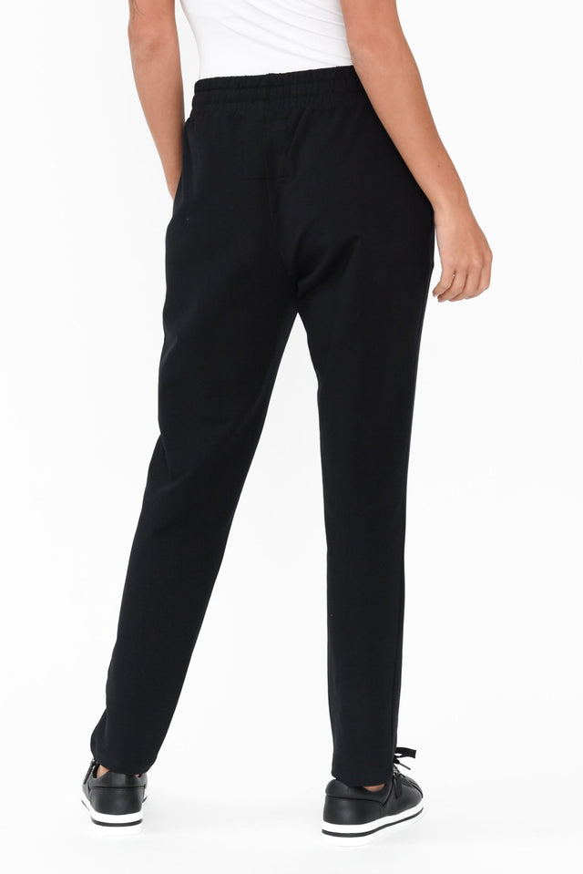 Lobby Black Cotton Relaxed Pants image 5