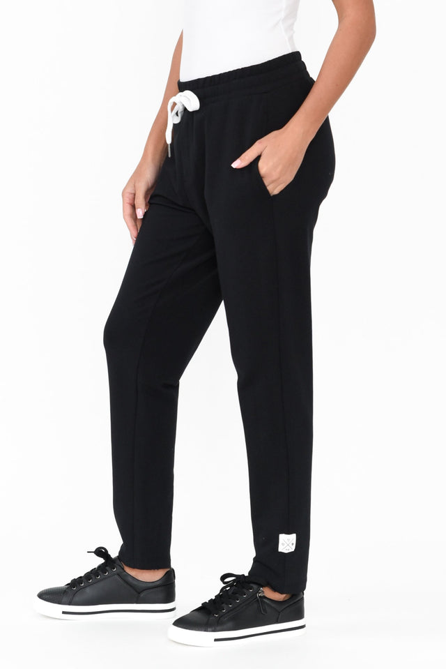 Lobby Black Cotton Relaxed Pants image 6