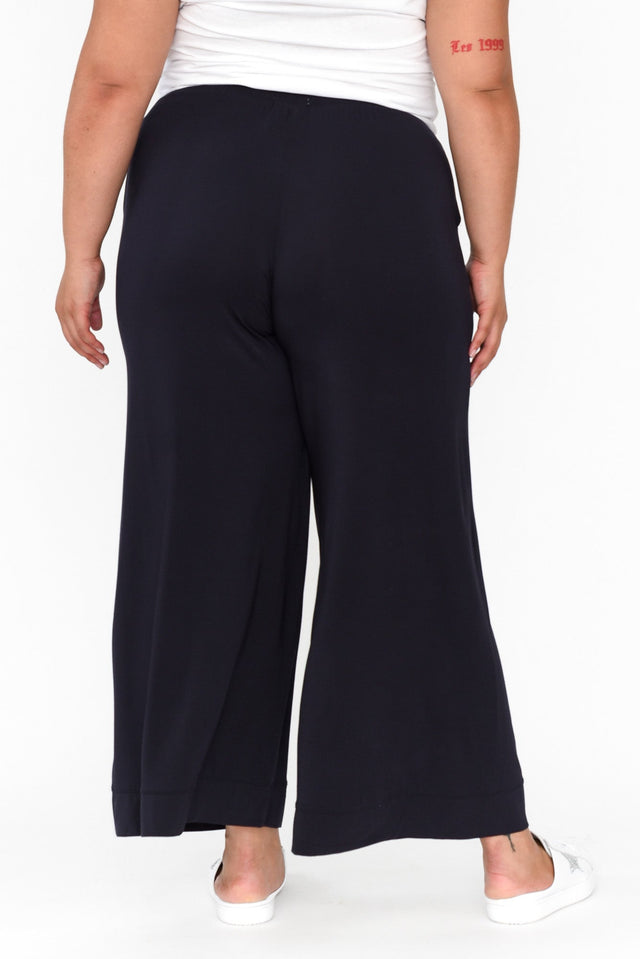 Lola Navy Micro Modal Wide Leg Pants image 9