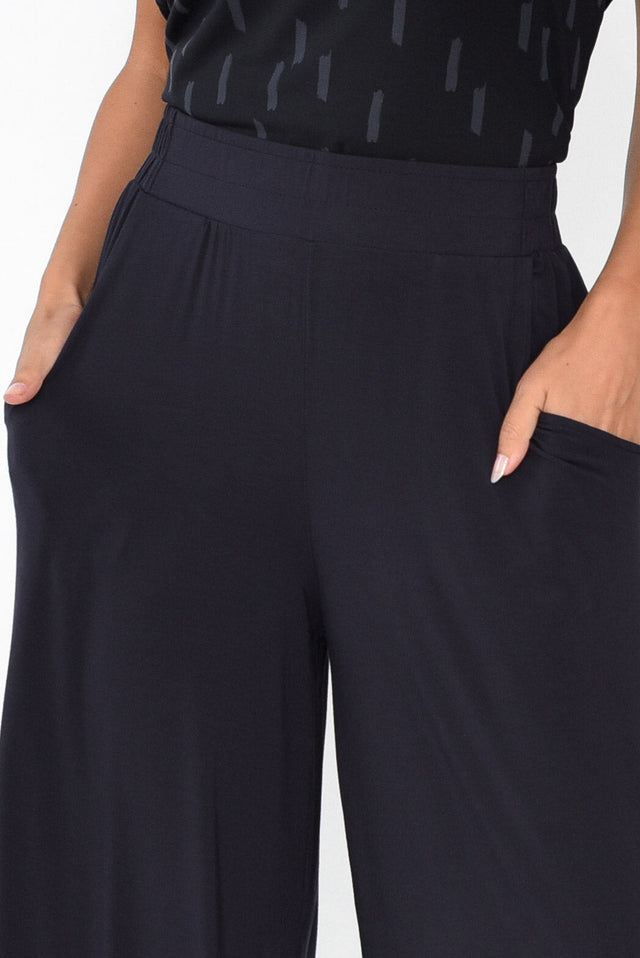 Lola Navy Micro Modal Wide Leg Pants image 3