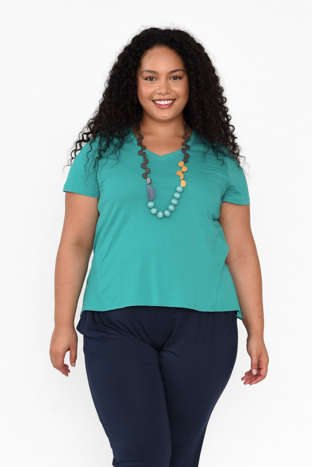 plus-size,curve-tops,plus-size-sleeved-tops,plus-size-cotton-tops alt text|model:Maiana;wearing:/US 12 image 8