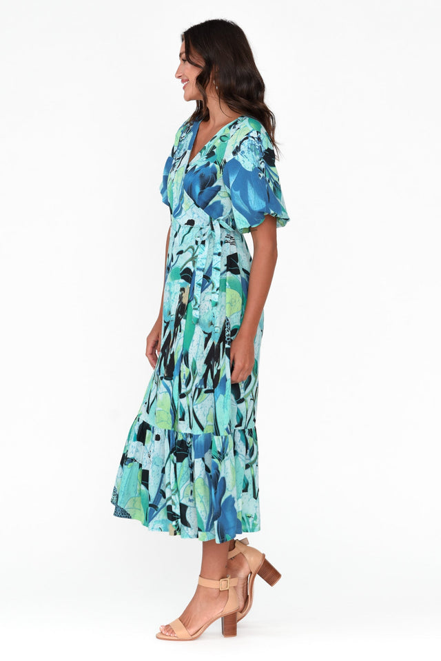 Lula Blue Jungle Cotton Wrap Dress