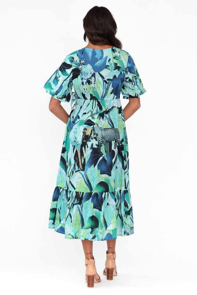 Lula Blue Jungle Cotton Wrap Dress