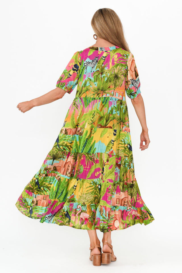 Lusia Pink Garden Maxi Dress image 5