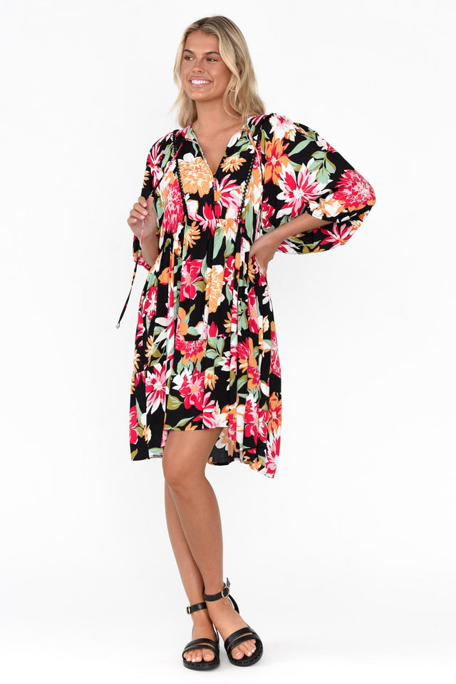 Lyric Black Blossom Pocket Dress image 3