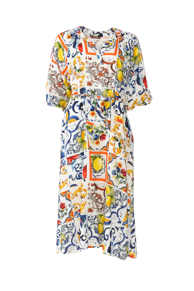 Magdelan Sicilian Summer Linen Blend Dress image 2