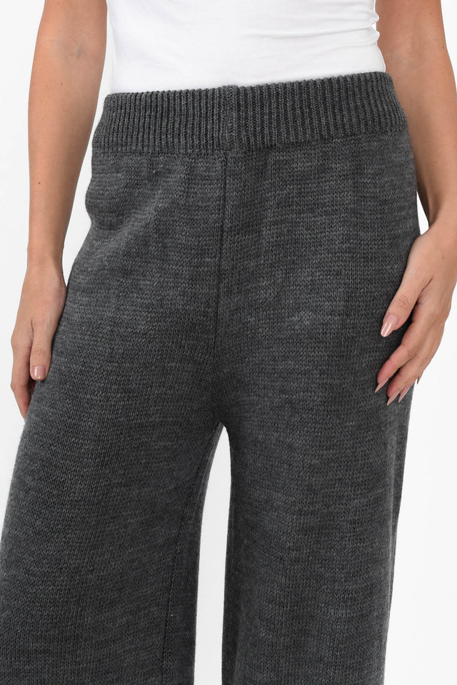 Mahalia Charcoal Trim Knit Pants image 5