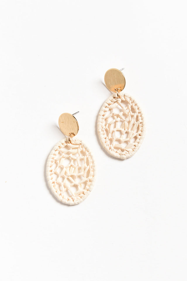 Maja Cream Web Earrings image 1