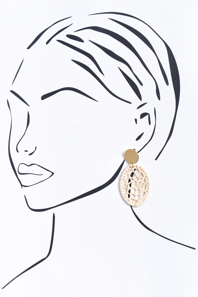 Maja Cream Web Earrings image 2