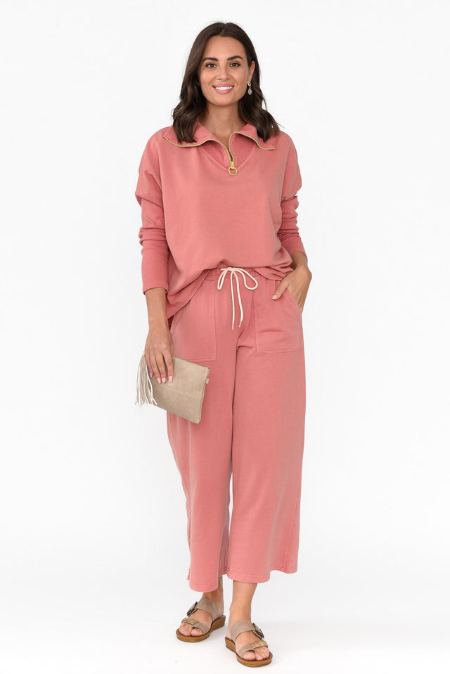 Mariam Blush Relaxed Track Pants banner image