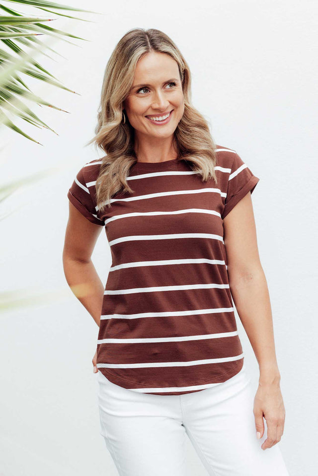 Manly Chocolate Stripe Cotton Tee