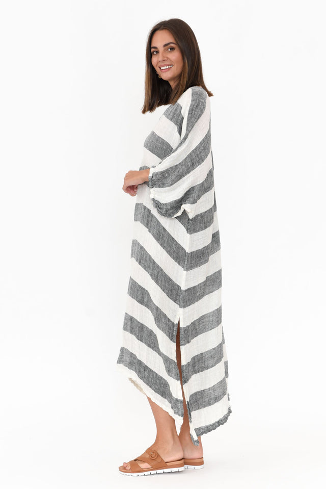 Marcel Black Stripe Linen Dress image 5