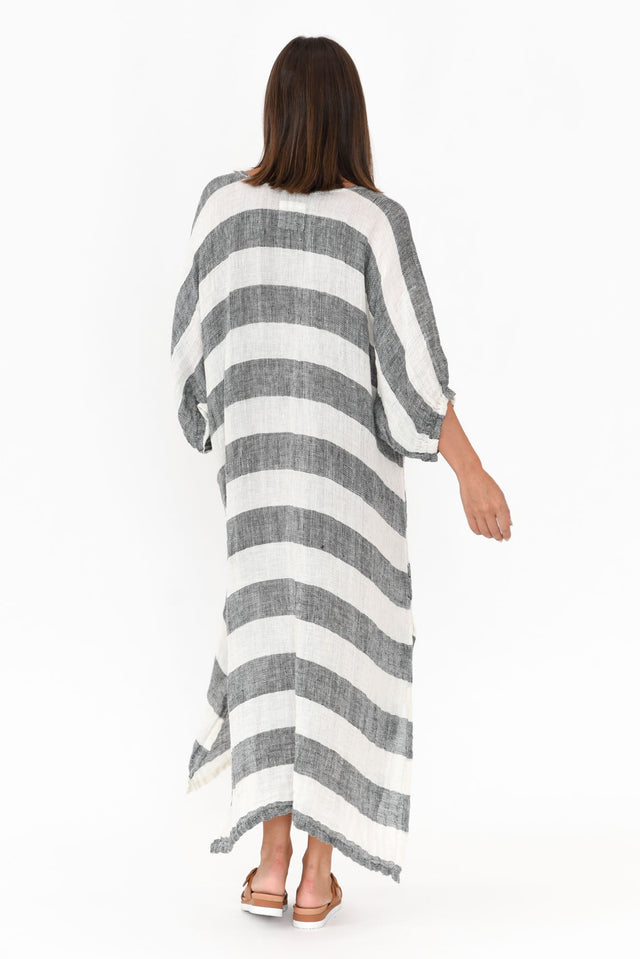 Marcel Black Stripe Linen Dress image 6