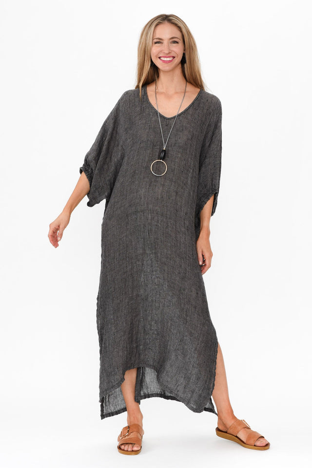 Marcel Charcoal Linen Dress image 1