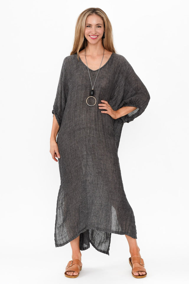 Marcel Charcoal Linen Dress image 3