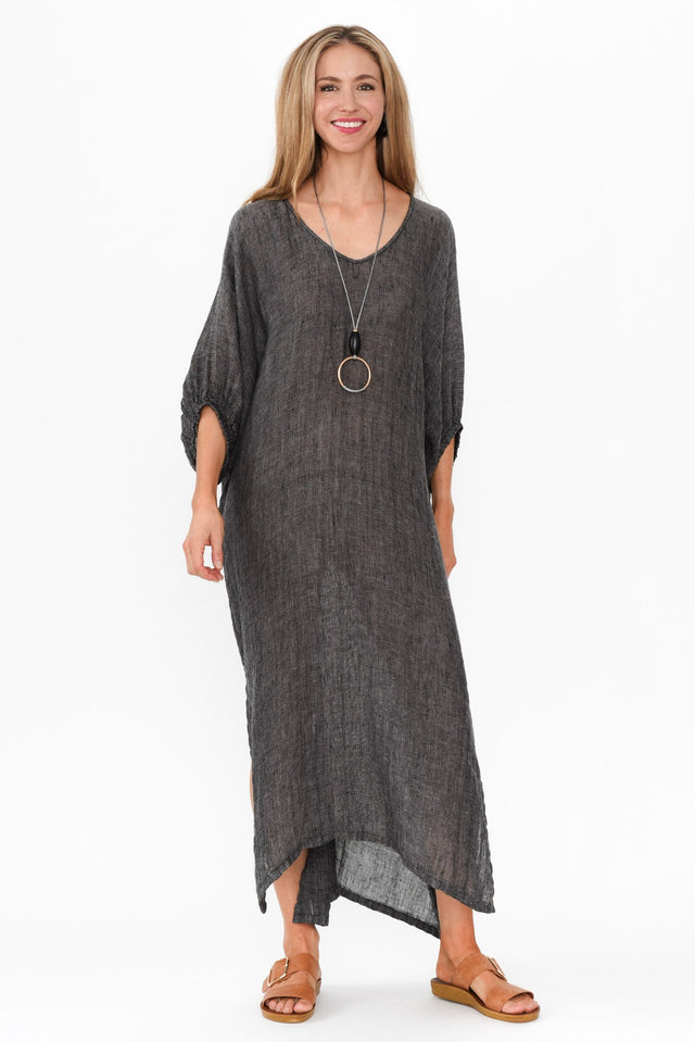 Marcel Charcoal Linen Dress