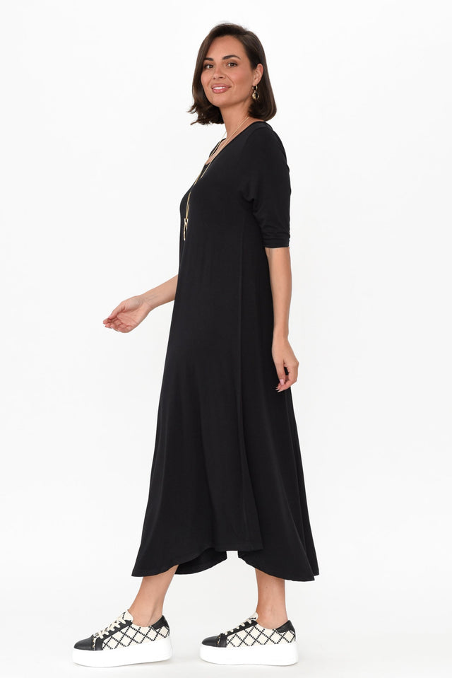 Marlene Black Bamboo Dress