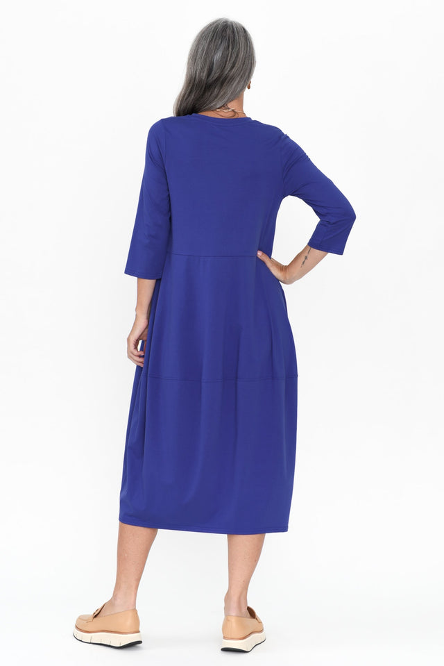 Marlyn Cobalt Cotton Blend Balloon Dress