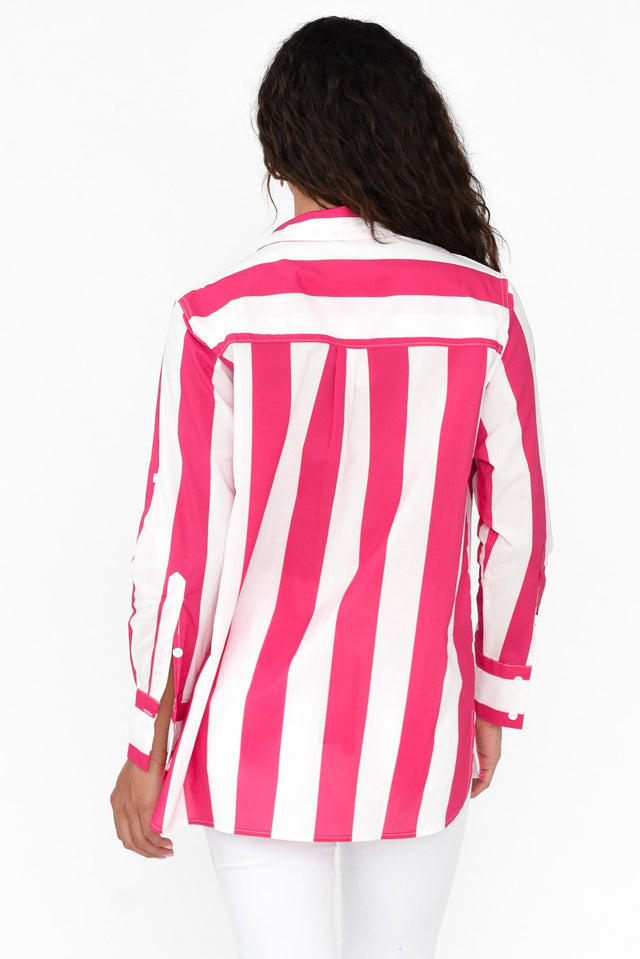 Maryann Pink Stripe Cotton Shirt