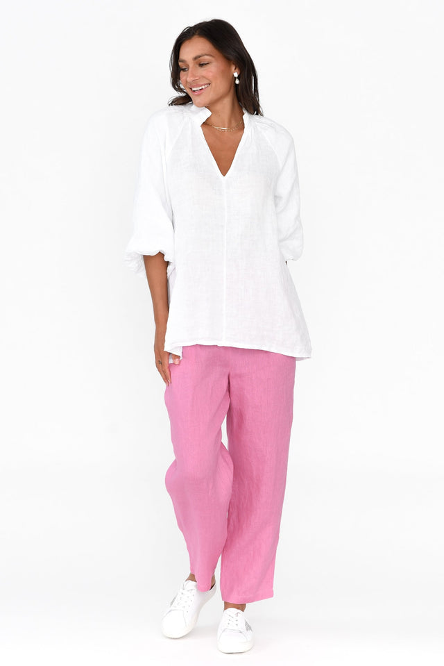 Marylou Pink Linen Pocket Pants image 6