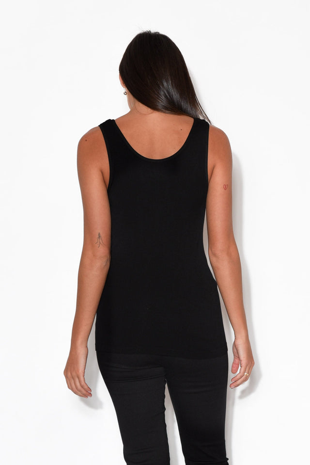 Maya Black Bamboo Scoop Singlet image 4