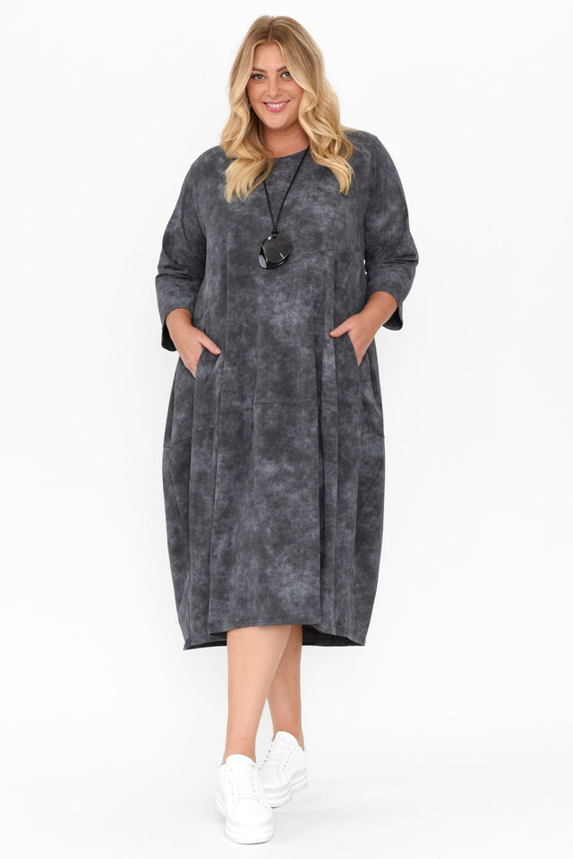 Meera Charcoal Cotton Dress image 9