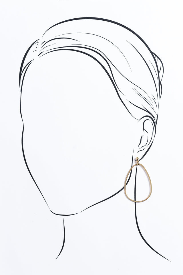 Merida Gold Plated Drop Earrings