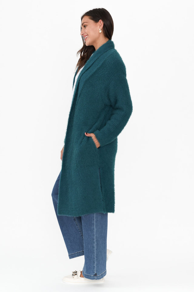 Mia Teal Long Cardigan image 4