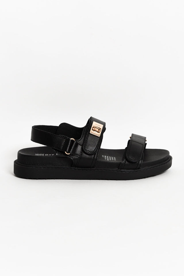 Milly Black Leather Sandal