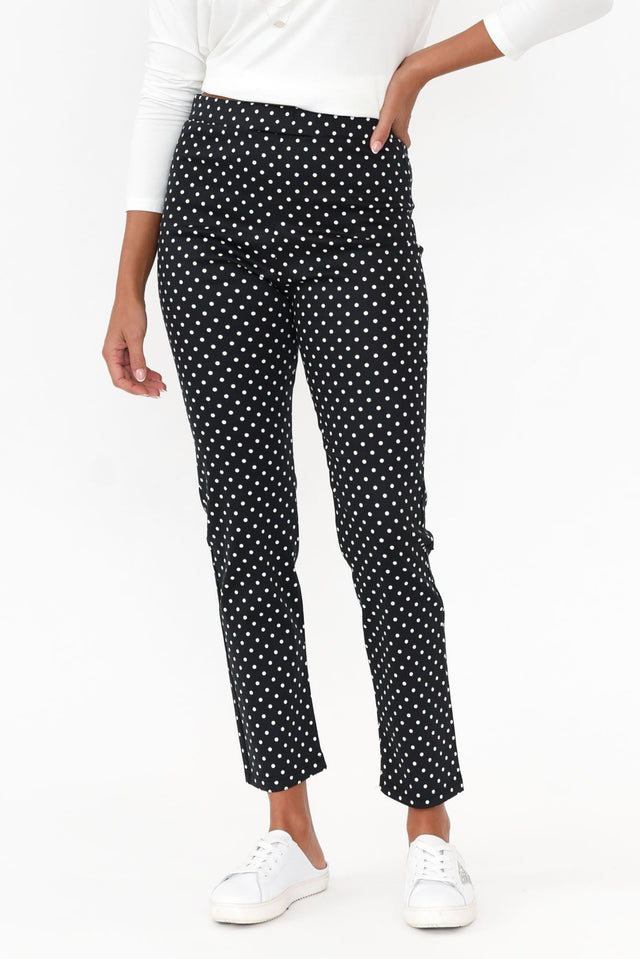 Milo Black Spot Stretch Pants