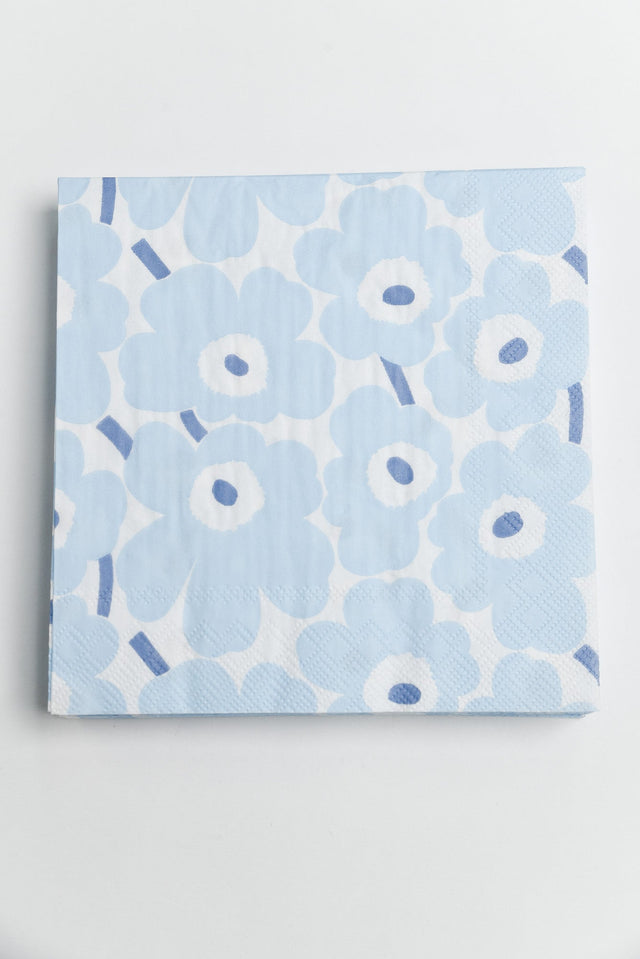 Mini Unikko Light Blue Flower Napkins image 3