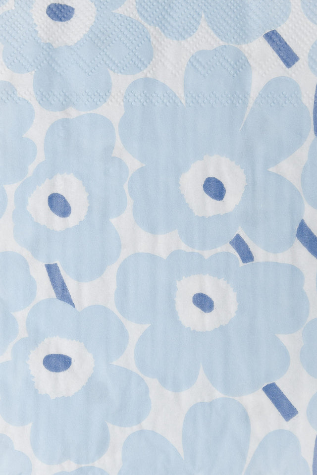 Mini Unikko Light Blue Flower Napkins