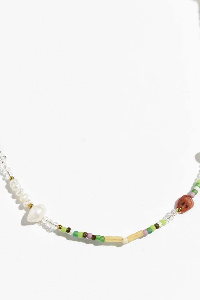 Misma White Multi Beaded Necklace image 3