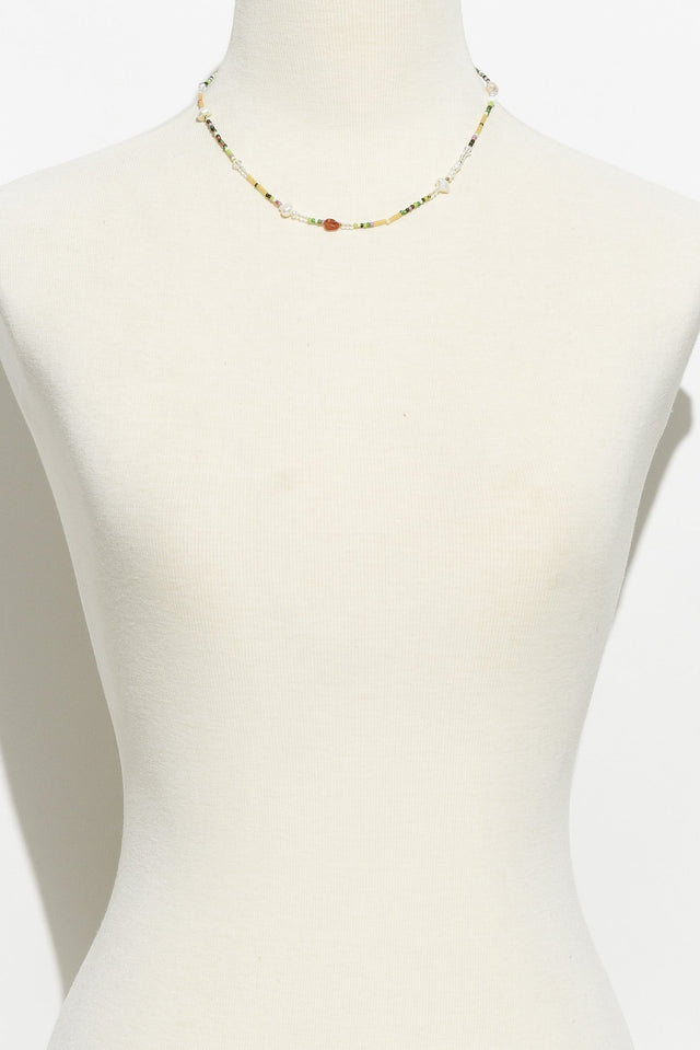 Misma White Multi Beaded Necklace image 2