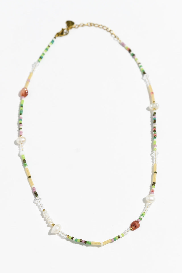 Misma White Multi Beaded Necklace image 1