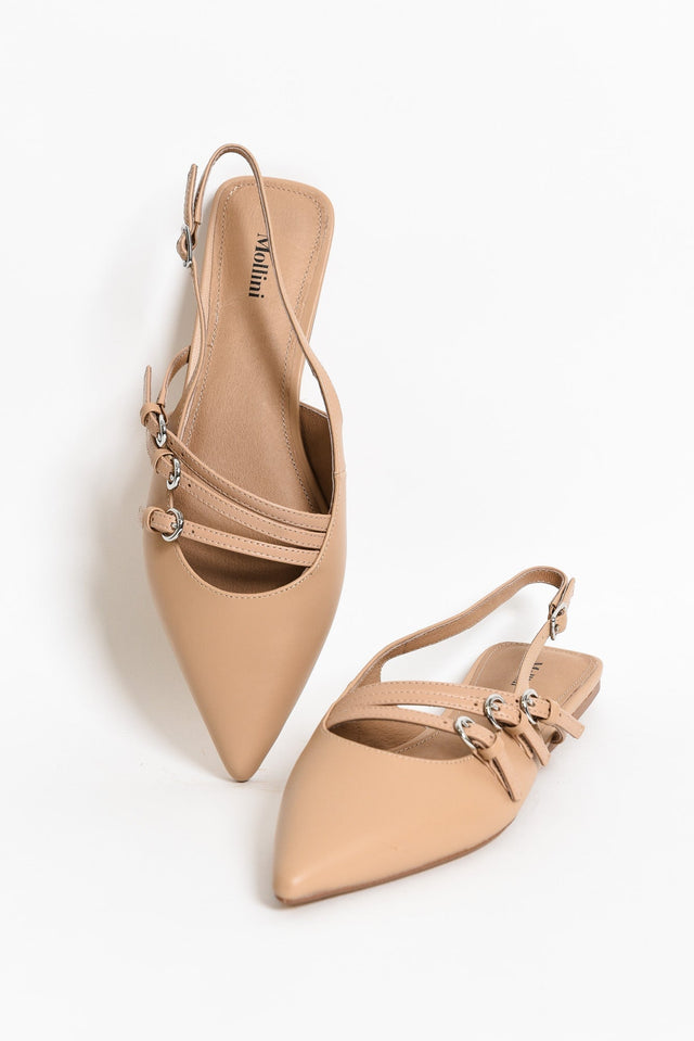 Moena Tan Leather Slingback Mule image 1